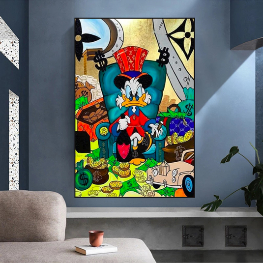 Disney Scrooge Mcduck Canvas Wall Art-GraffitiWallArt