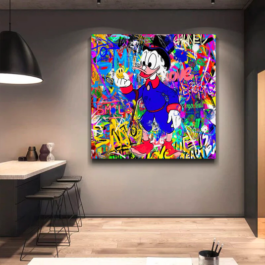 Disney Scrooge McDuck Canvas Wall Art-GraffitiWallArt