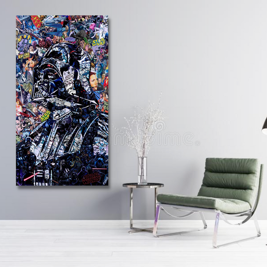 Disney Star Wars Poster Darth Vader Canvas Wall Art - Wall Art Decor - Famous Wall Art-GraffitiWallArt