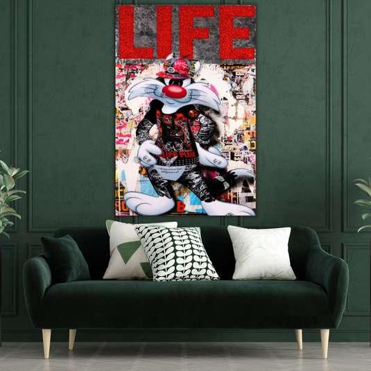 Disney Sylvester Pussycat Life Poster - Canvas Painting Wall Art-GraffitiWallArt