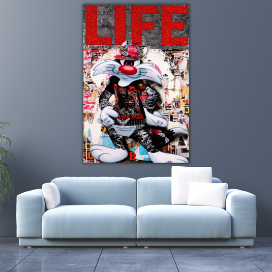 Disney Sylvester Pussycat Life Poster - Canvas Painting Wall Art-GraffitiWallArt