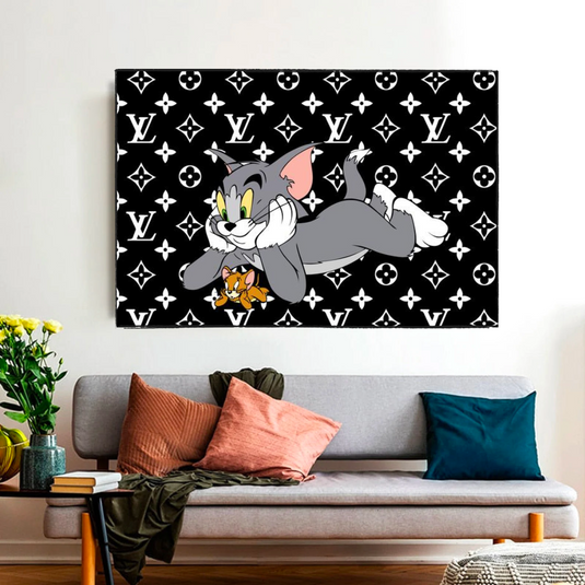 Disney Tom and Jerry Canvas Wall Art-GraffitiWallArt