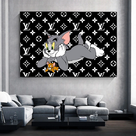 Disney Tom and Jerry Canvas Wall Art-GraffitiWallArt