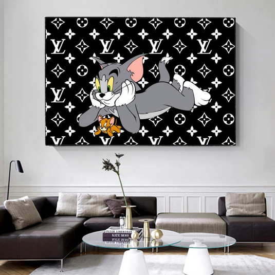 Disney Tom and Jerry Canvas Wall Art-GraffitiWallArt