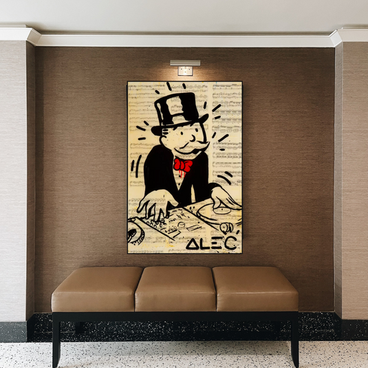 DJ Rocks: Get Your Mr Monopoly Canvas Wall Art-GraffitiWallArt