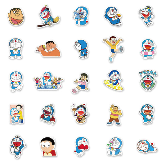 Doraemon Cartoon Anime Stickers Pack: Creative Expression-GraffitiWallArt