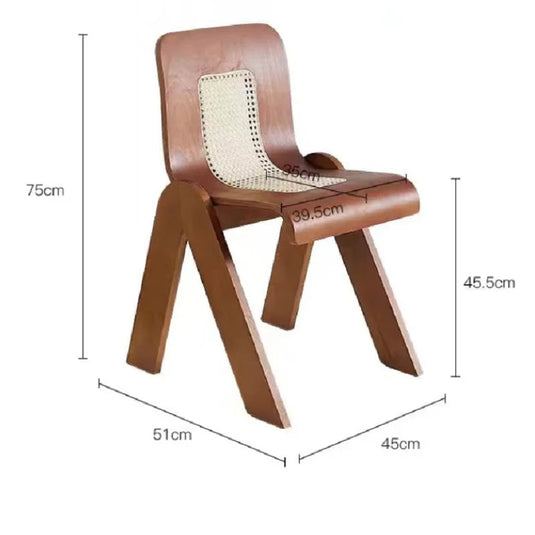 Designer Wabi Retro Rattan Dining Chair