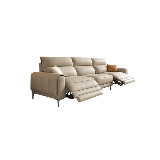 Italian Leather Sectional Sofa Set with Recliner - GraffitiWallArt