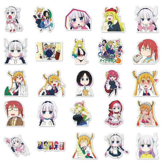 Dragon Maid Stickers Pack - Famous and Waterproof Bundle-GraffitiWallArt