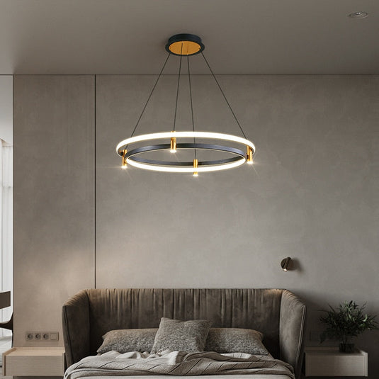 Dual Ring LED Chandelier-GraffitiWallArt