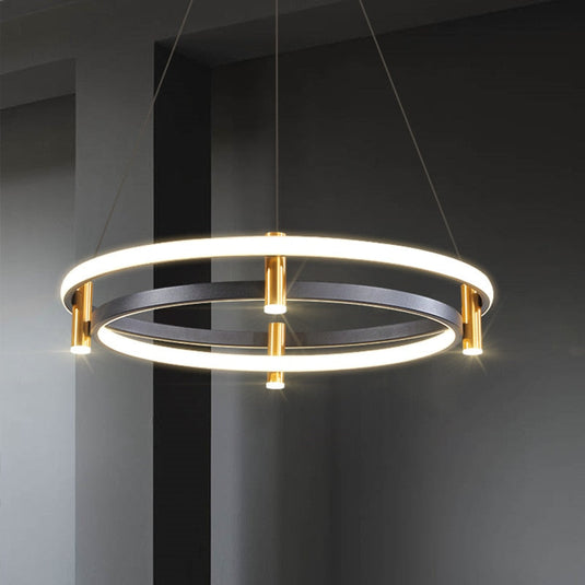 Dual Ring LED Chandelier-GraffitiWallArt