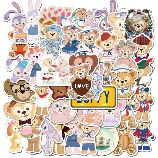 Duffy Bear and Rabbit Stickers Pack - Delightful Selection-GraffitiWallArt