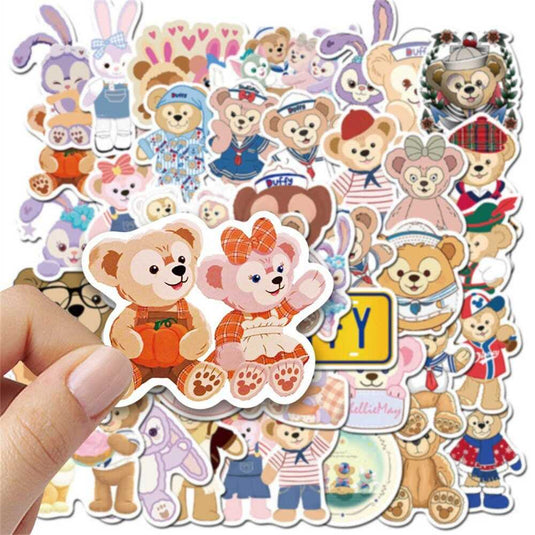 Duffy Bear and Rabbit Stickers Pack - Delightful Selection-GraffitiWallArt