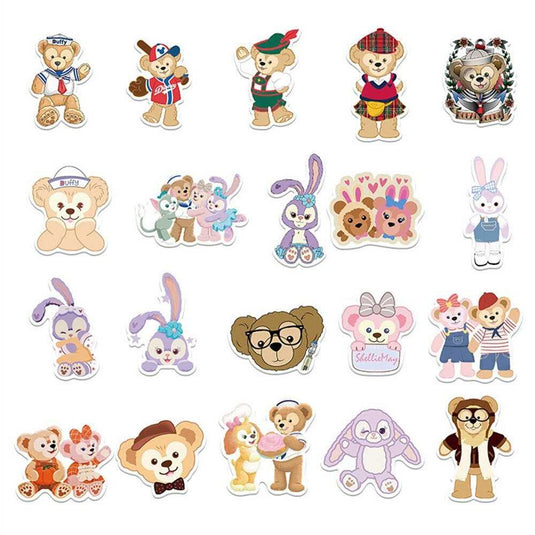 Duffy Bear and Rabbit Stickers Pack - Delightful Selection-GraffitiWallArt