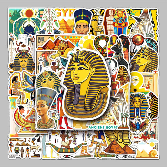 Egyptian Pharaoh Stickers Pack - Famous Bundle Waterproof Stickers-GraffitiWallArt