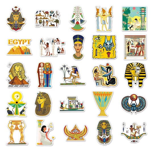 Egyptian Pharaoh Stickers Pack - Famous Bundle Waterproof Stickers-GraffitiWallArt