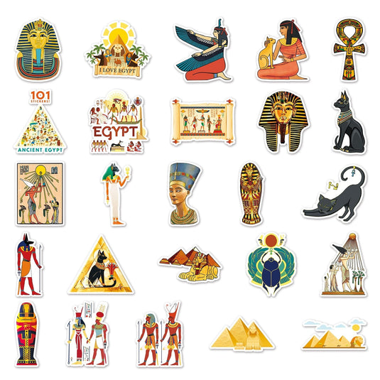 Egyptian Pharaoh Stickers Pack - Famous Bundle Waterproof Stickers-GraffitiWallArt