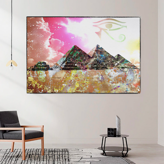 Egyptian Pyramids Canvas Wall Art-GraffitiWallArt