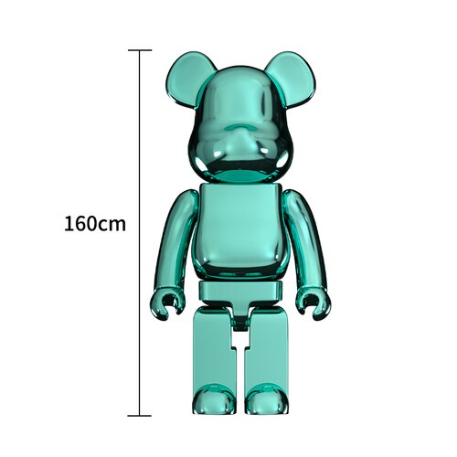 Electroplating Multicolour Bearbrick Statue Large-GraffitiWallArt