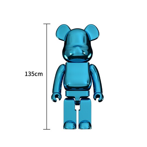 Electroplating Multicolour Bearbrick Statue Large-GraffitiWallArt