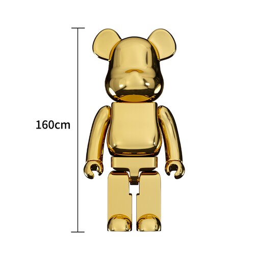 Electroplating Multicolour Bearbrick Statue Large-GraffitiWallArt