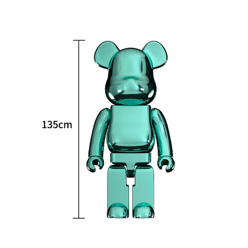 Electroplating Multicolour Bearbrick Statue Large-GraffitiWallArt