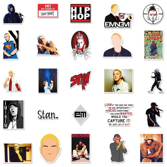 Eminem Hip Hop Stickers Pack - Famous Waterproof Bundle-GraffitiWallArt