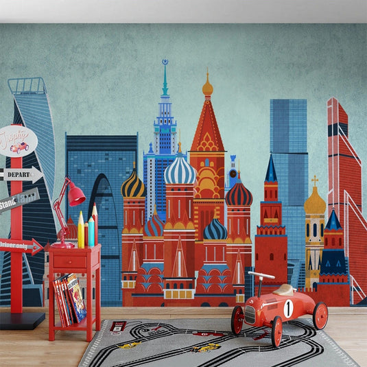 Enchanting Aladdin's Castle Nursery Wallpaper-GraffitiWallArt