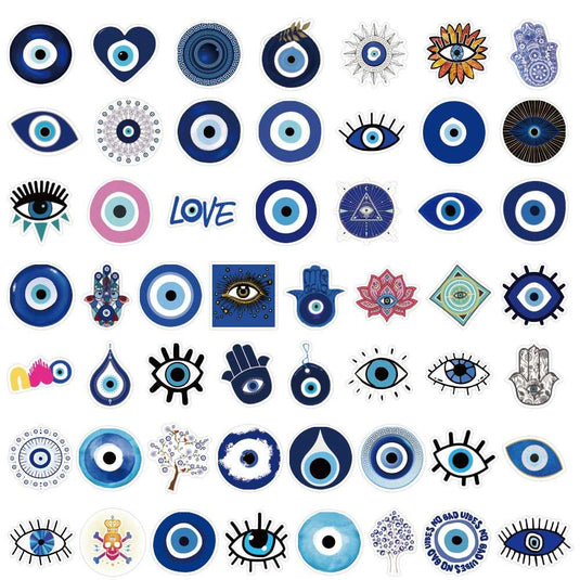 Evil Eye Stickers - Ward off negativity with powerful decals-GraffitiWallArt