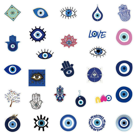 Evil Eye Stickers - Ward off negativity with powerful decals-GraffitiWallArt