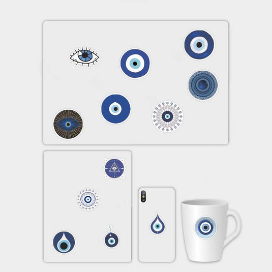 Evil Eye Stickers - Ward off negativity with powerful decals-GraffitiWallArt