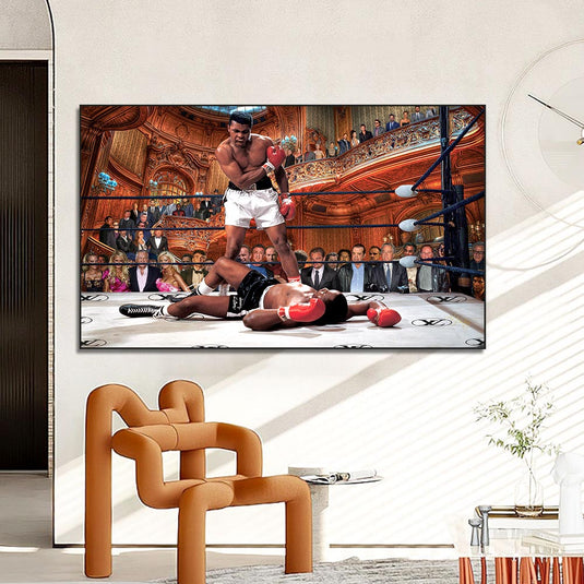 Famous Boxer Muhammad Ali VS Sonny Liston Canvas Art-GraffitiWallArt