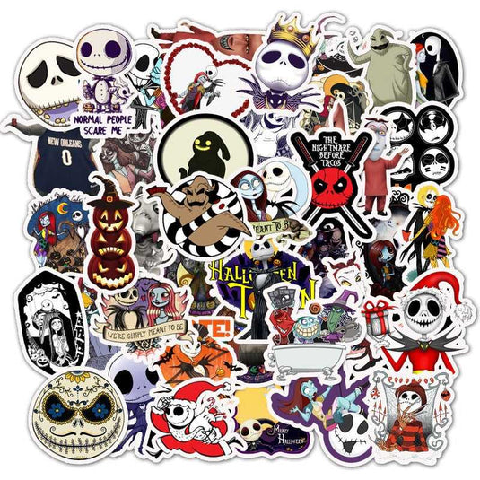 Famous Bundle Nightmare Before Christmas Stickers - Waterproof Pack-GraffitiWallArt