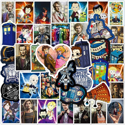 Famous Film Dr Mystery Stickers Pack - Waterproof Bundle Stickers-GraffitiWallArt