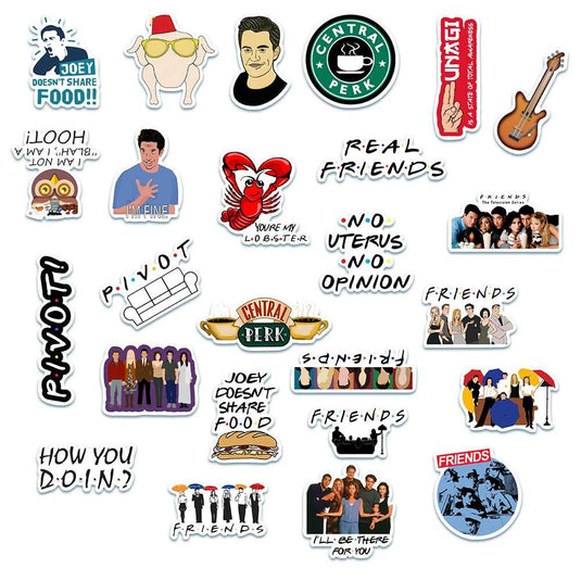 Famous Friends TV Series Stickers Pack - Waterproof Bundle-GraffitiWallArt