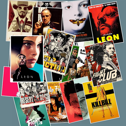 Famous Movies Stickers Pack - Godfather Pulp Fiction-GraffitiWallArt