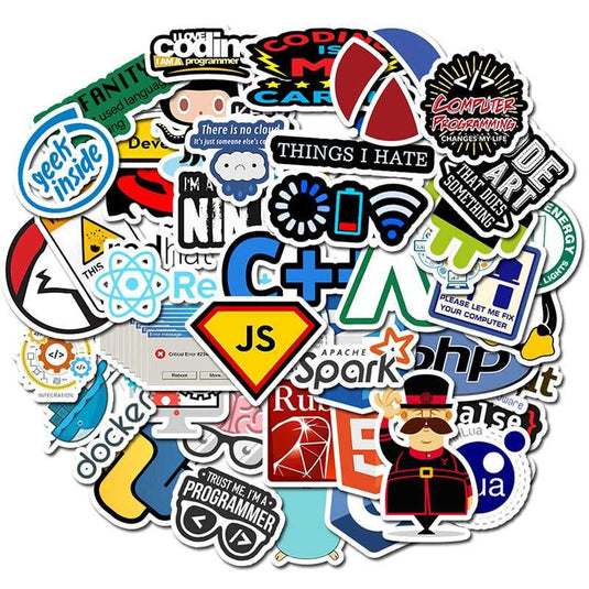 Famous Programming Stickers Bundle - Waterproof Stickers-GraffitiWallArt