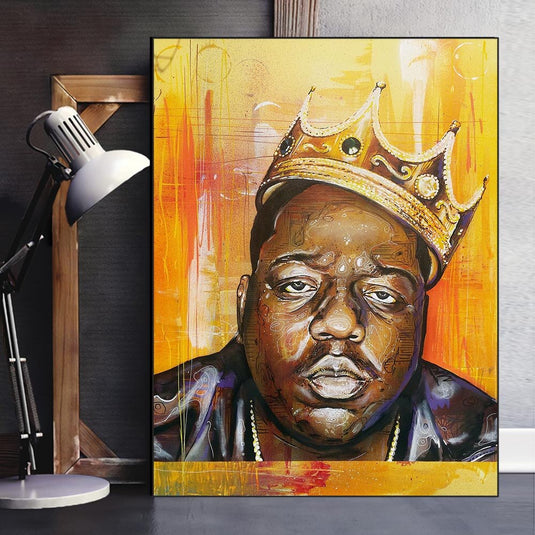 Famous Rapper Singer B.I.G Biggie Smalls Poster Canvas Wall Art-GraffitiWallArt