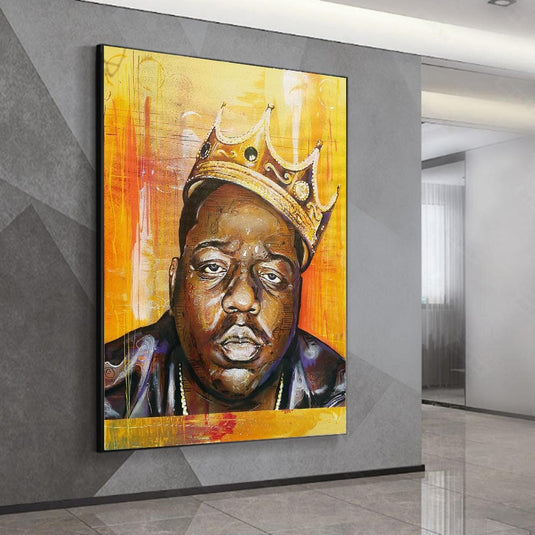 Famous Rapper Singer B.I.G Biggie Smalls Poster Canvas Wall Art-GraffitiWallArt