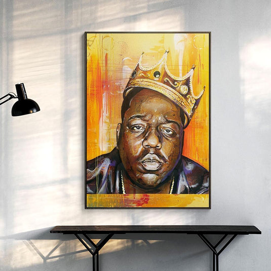 Famous Rapper Singer B.I.G Biggie Smalls Poster Canvas Wall Art-GraffitiWallArt