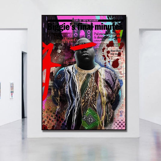 Famous Singer Biggie Smalls Poster Canvas Wall Art-GraffitiWallArt