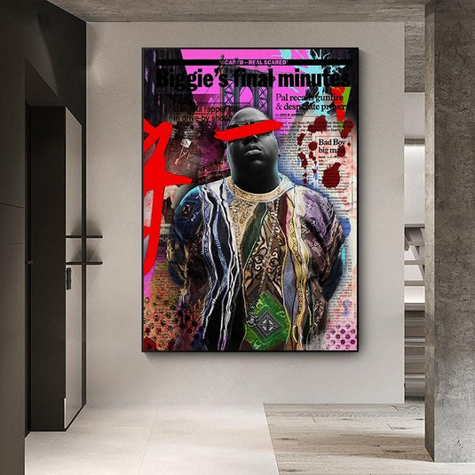 Famous Singer Biggie Smalls Poster Canvas Wall Art-GraffitiWallArt