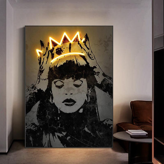 Famous Singer Posters Crown Woman Canvas Wall Art-GraffitiWallArt