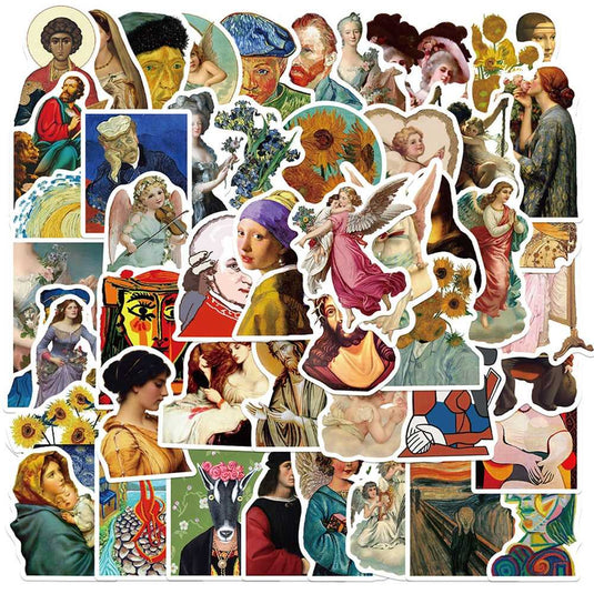 Famous World Artist Paintings Stickers Pack-GraffitiWallArt