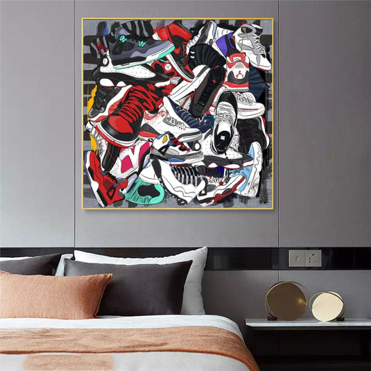 Fashion Sneaker Canvas Wall Art-GraffitiWallArt