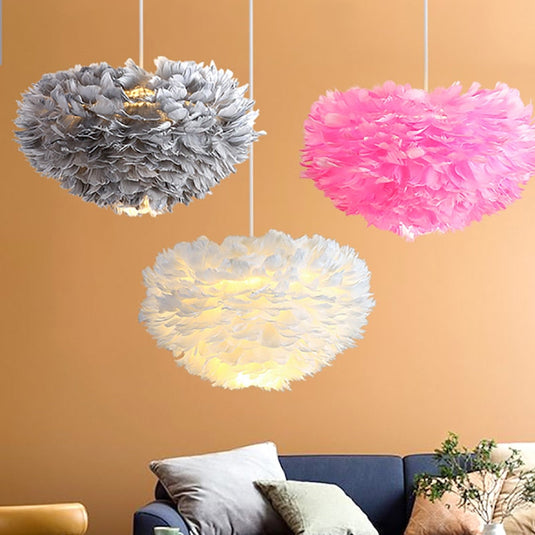 Feather Chandelier: Exquisite Lighting Fixture-GraffitiWallArt