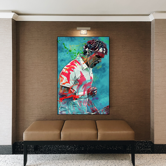 Federer Tennis Legend Canvas Wall Art - Sports Decor - Famous Icon-GraffitiWallArt