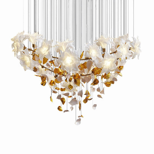 Flower Ceiling LED Chandelier - Elegant Focal Point-GraffitiWallArt