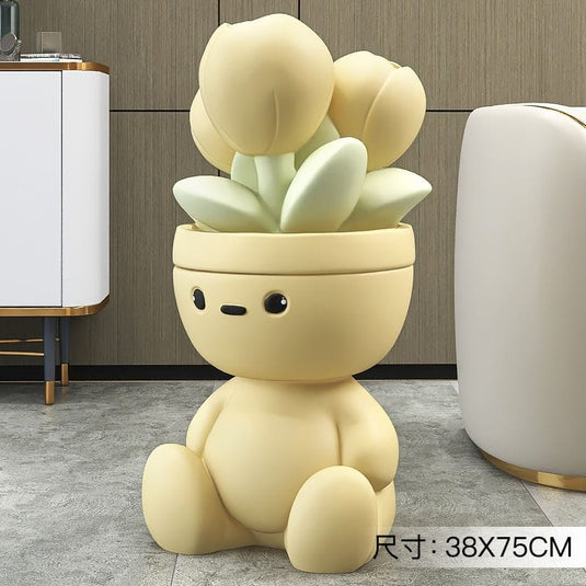 Flower Man Kids Room Storage Plant Statue-GraffitiWallArt