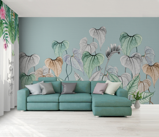 Flowers with Stem Wallpaper Murals: Stunning Wall Decor-GraffitiWallArt